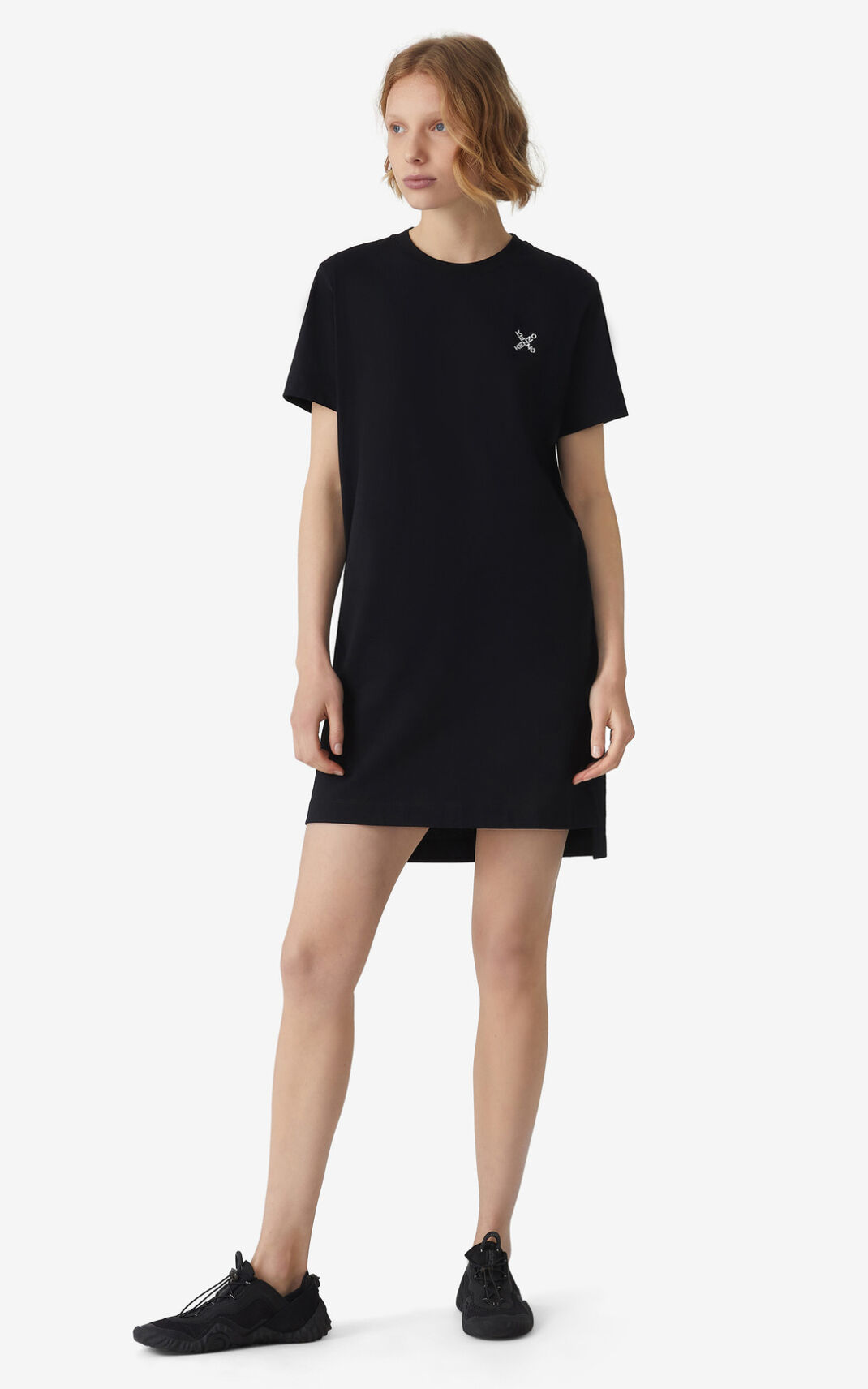 Kenzo Sport Little X t shirt Kjole Dame - Sort DK-733540